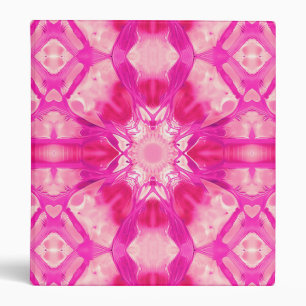 Fuchsia and Pastel Pink Tie Dye Pattern Binder
