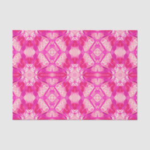 Fuchsia and Pastel Pink Tie Dye Pattern Tissue Paper