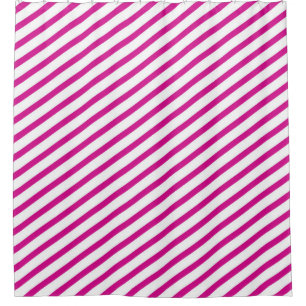 Fuchsia and White Diagonal Stripes Modern