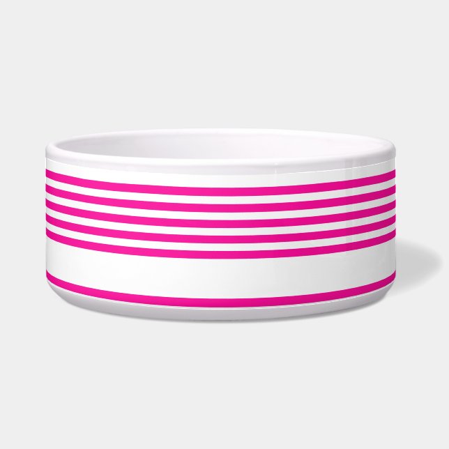 Fuchsia and white five stripes pattern (Front)