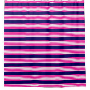 Fuchsia and white five stripes pattern with blue