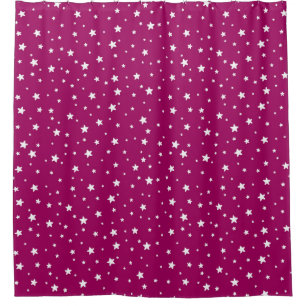 Fuchsia and White Stars Celestial Sky