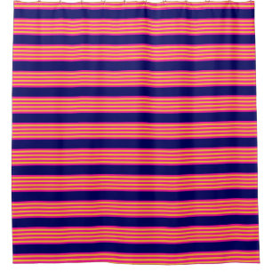 Fuchsia and yellow stripes with navy blue