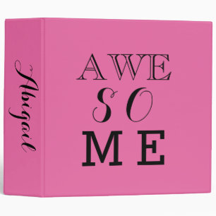 Fuchsia AWESOME Binder