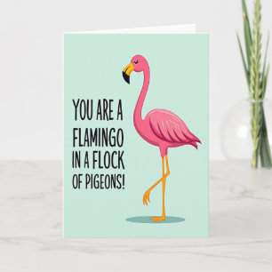 Fuchsia Bird Birthday Card