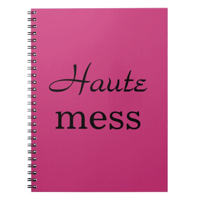 Fuchsia & Black Haute Mess Carnet (Devant)