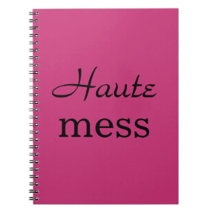 Fuchsia & Black Haute Mess Notebook