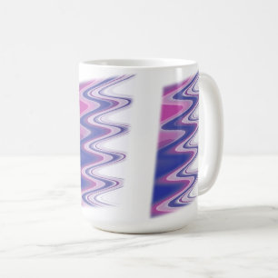 Fuchsia blue gray coffee mug
