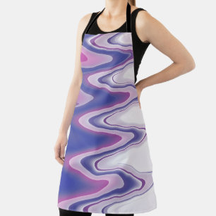 Fuchsia blue grey apron