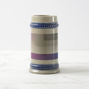 Fuchsia blue grey beer stein
