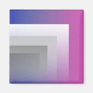 Fuchsia blue grey magnet