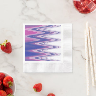 Fuchsia blue grey napkin