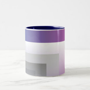 Fuchsia blue grey Two-Tone coffee mug