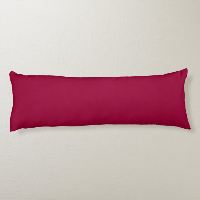 Fuchsia Burgundy solid plain colour Body Pillow (Back)