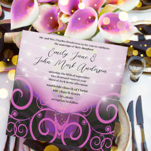 Fuchsia Calla Lily Faire-part de mariage