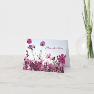 Fuchsia Chamomile Note Card (Customizable)