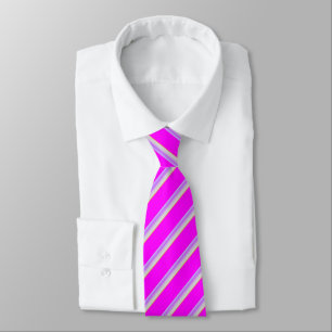 Fuchsia Colour Tie With Stripes