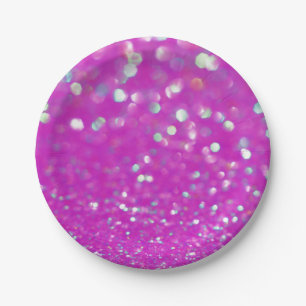 Fuchsia Confetti Paper Plate
