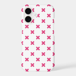 Fuchsia croix sur le blanc