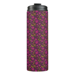 Fuchsia   Dancing Daisies Watercolor Tumbler
