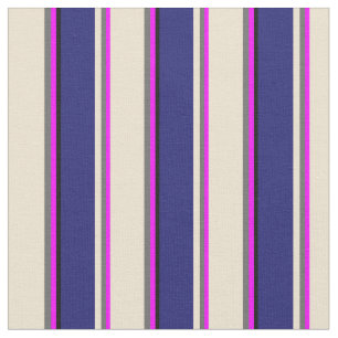 Fuchsia, Dim Grey, Beige, Midnight Blue, and Black Fabric