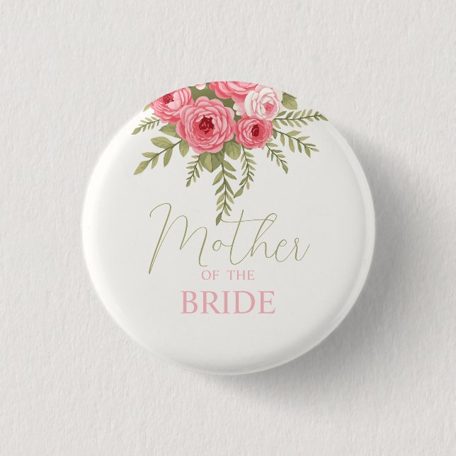 Fuchsia Dream 1 Inch Round Button (Front)