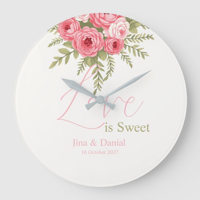 Fuchsia Dream Large Clock (Front)