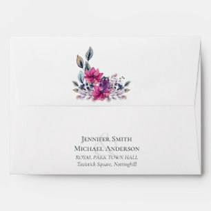 Fuchsia Dreams Co-ordinates Sage and Deep Pink Envelope