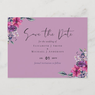 Fuchsia Dreams Co-ordinates Sage and Deep Pink Postcard