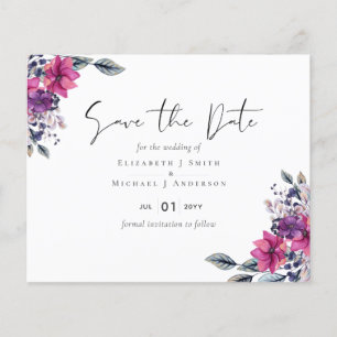 Fuchsia Dreams SAVE THE DATE Budget