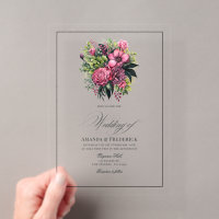 Fuchsia, Emerald Green, and Black Floral Wedding