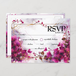 Fuchsia Enchantment: Watercolor Postcard