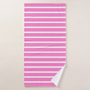 Fuchsia et blanc cinq bandes motif