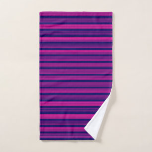 Fuchsia et bleu marine cinq bandes motif