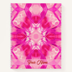 Fuchsia et Pastel Pink Tie Dye Journal Motif