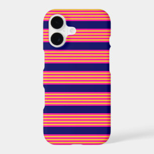 Fuchsia et rayures jaunes avec bleu marine