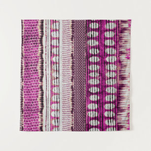 Fuchsia Ethnic Border Abstract Tapestry