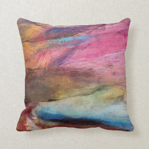 Fuchsia Expression Throw Pillow