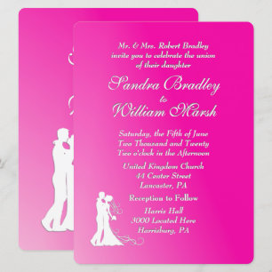 Fuchsia Faire-part de mariage