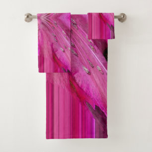 Fuchsia fantasy bath towel set