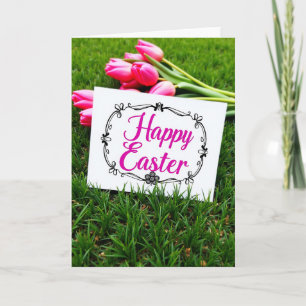 Fuchsia Floral Spring Card