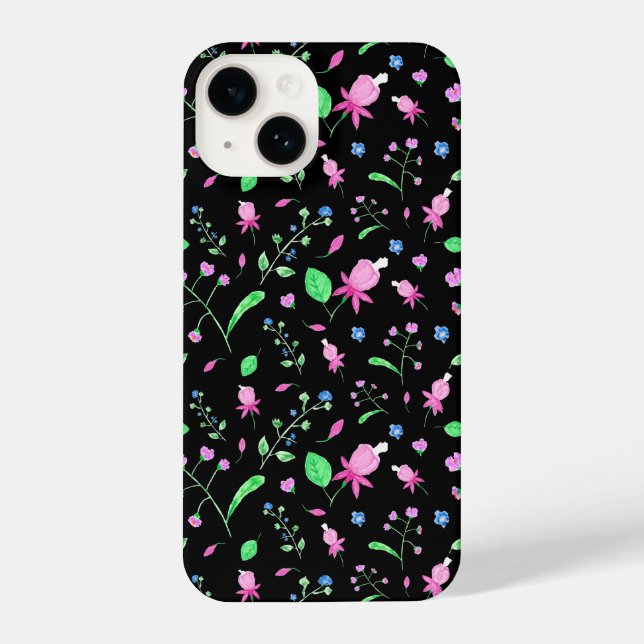 Fuchsia Florals iPhone Case (Back)