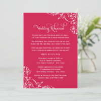 Fuchsia Flourish Wedding Rehearsal
