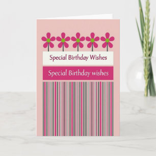 Fuchsia Flower Birthday Card