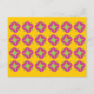 Fuchsia Flower Medallions Postcard
