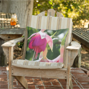 Fuchsia Flower Outdoor Pillow