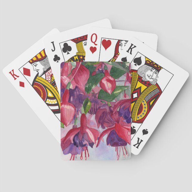 Fuchsia Frenzy Playing Cards (Back)