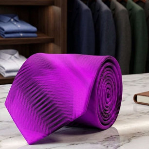 Fuchsia Futuristic Abstract Diagonal Pattern Art Tie
