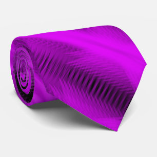 Fuchsia Futuristic Abstract Diagonal Pattern Art Tie