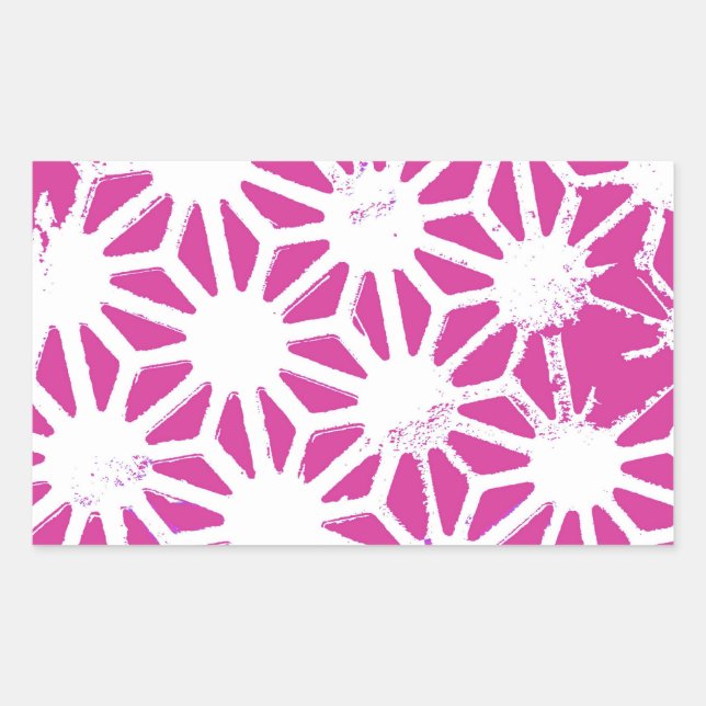 Fuchsia geometric pattern sticker (Front)